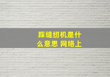 踩缝纫机是什么意思 网络上